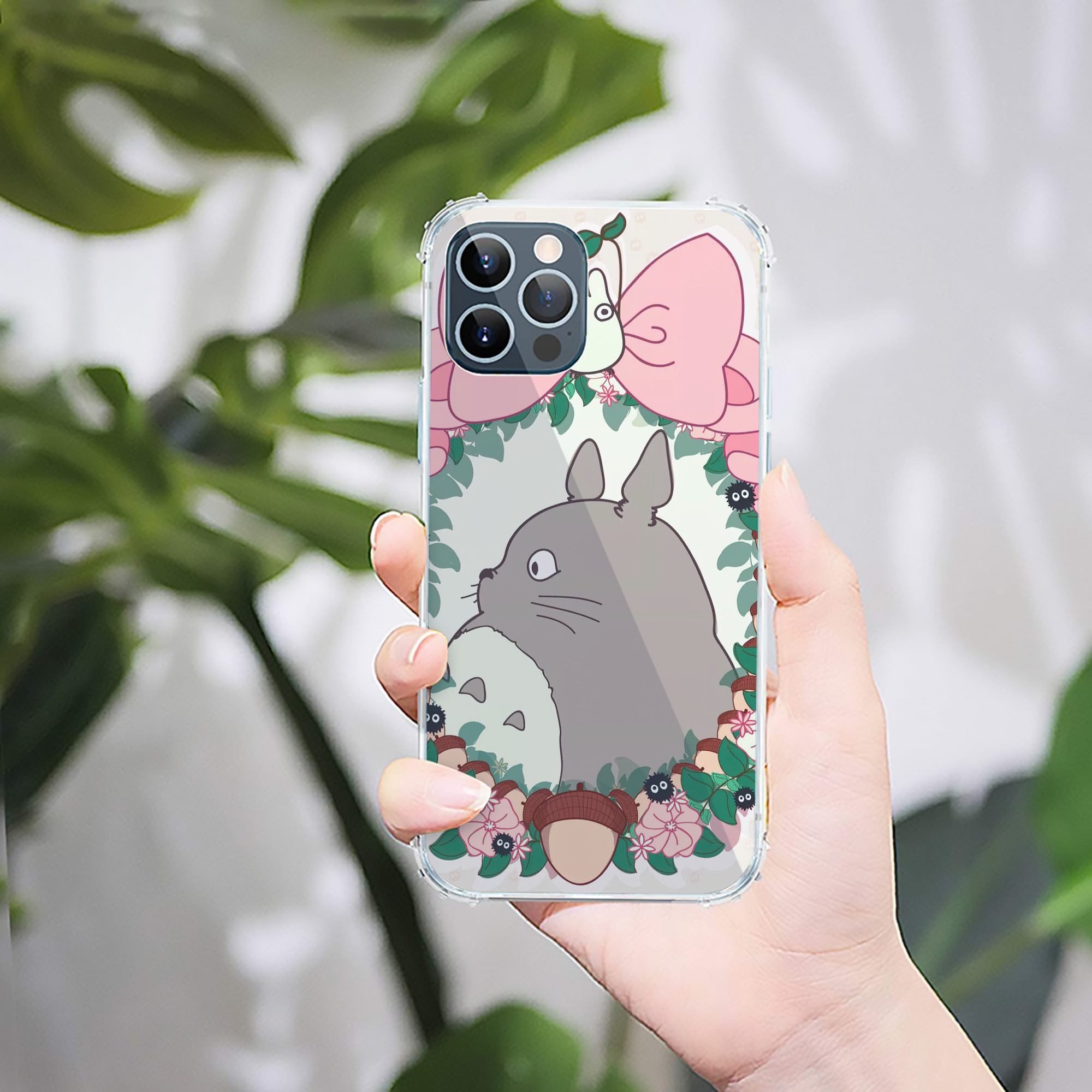（画像用） となりのトトロ 草壁メイ 草壁サツキ My Neighbor Totoro Satsuki Kusakabe Mei Kusakabe 【iPhone 12シリーズ対応】透明スマホケース（クリアソフトケース）